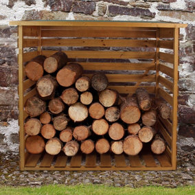 Outdoor Wooden Log Store Simple Self-Assembly