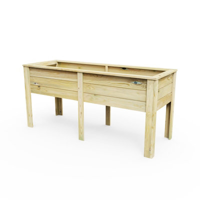 OutdoorGardens 1.8m Wooden Raised Deep Planter