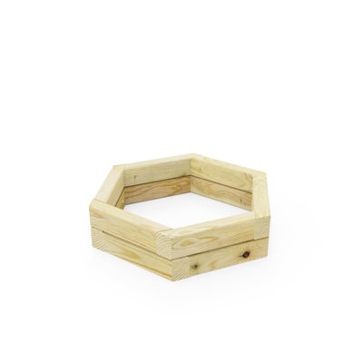 OutdoorGardens Stackable Wooden Hex Planter - 600mm