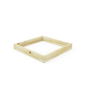 OutdoorGardens Stackable Wooden Square Planter - 1000mm