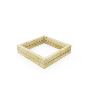 OutdoorGardens Stackable Wooden Square Planter - 600mm