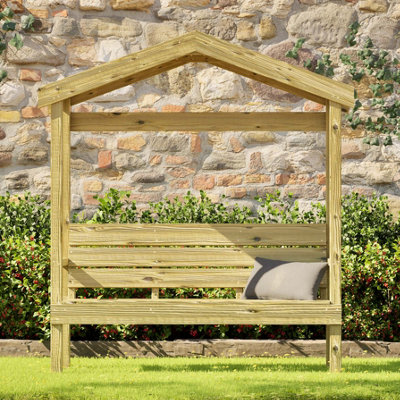 OutdoorGardens Wooden Arbour Seat