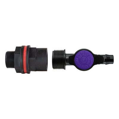 outlet adaptor with lever tap for outdoor garden rain water storage containers - 3