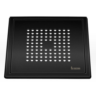 OUTLINE - Floor Grating, Black Stainless Steel, Pattern: Square