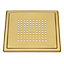 OUTLINE - Floor Grating. Brushed Brass. Pattern: Square. 200 x 200 mm.