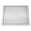 OUTLINE - Floor Grating, Brushed Stainless Steel, Pattern: Triangle