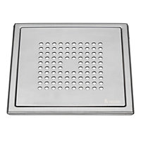 OUTLINE - Floor Grating in Brushed Stainless Steel, Pattern: Square
