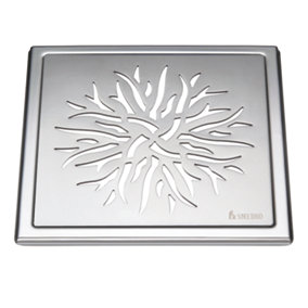 OUTLINE - Floor Grating in Polished Stainless Steel, Pattern: Crown