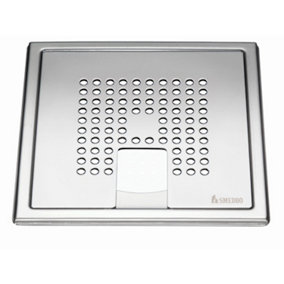 OUTLINE - Floor Grating in Polished Stainless Steel, Pattern: Square for Tub