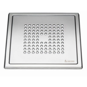 OUTLINE - Floor Grating in Polished Stainless Steel, Pattern: Square