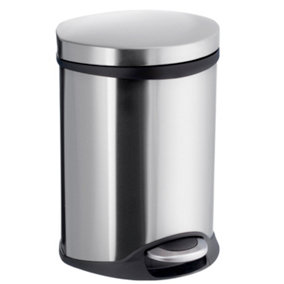 OUTLINE LITE - Pedal bin 6l. Soft Close in Brushed Stainless Steel
