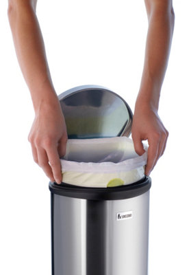 OUTLINE LITE - Pedal bin 6l. Soft Close in Brushed Stainless Steel - 5