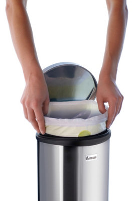 OUTLINE LITE - Pedal bin 6l. Soft Close in Brushed Stainless Steel