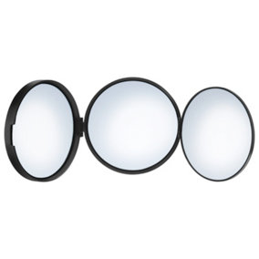 OUTLINE LITE - Travel Mirror, Black, X0/X5/X12 magnification, Diam 100 mm