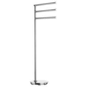 OUTLINE LITE - Triple Swing Arm Towel Rail in Stainless Steel Polished