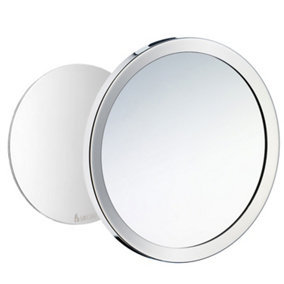 OUTLINE - Magnetic Shaving/Make-up Mirror - Self-Adhesive wall plate in Polished Chrome
