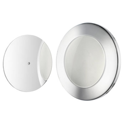 OUTLINE - Magnetic Shaving/Make-up Mirror - Self-Adhesive wall plate in Polished Chrome