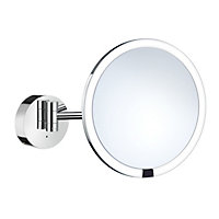 OUTLINE - Shaving/Make-up Mirror, Polised Chrome, Wall mount, magnifies 7 times