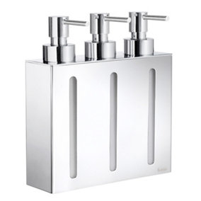 OUTLINE - Soap Dispenser in Polished Chrome, 3 containers.
