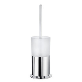 OUTLINE - Toilet Brush in Polished Chrome incl. Frosted Glass Container