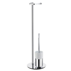 OUTLINE - Toilet Roll Holder Free Standing/ Toilet Brush incl. Porcelain Container