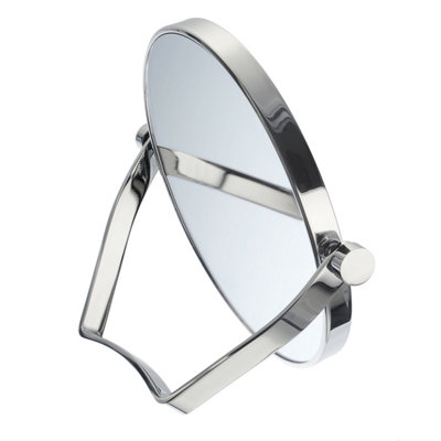OUTLINE - Travel Mirror with swivel stand in Polished Chrome