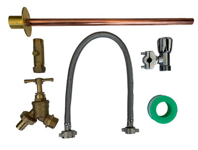 Outside Garden Tap Kit Easy Self Cutting DIY Fitting for Outdoor Hose Tap. FREE DELIVERY - 3