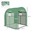 Outsunny 1.8 x 1.8 x 2m Polytunnel Greenhouse with Doors and Mesh Windows