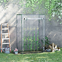 Outsunny 100 x 50 x 150cm Greenhouse w/ Zipper Roll-up Door Outdoor Transparent