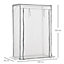 Outsunny 100 x 50 x 150cm Greenhouse w/ Zipper Roll-up Door Outdoor White