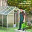 Outsunny 10x6ft Aluminium Greenhouse with/ Door Window Galvanised Base PC Panel
