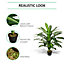 Outsunny 110cm/3.6FT Artificial Dracaena Plant Fake Tree Potted Home Office