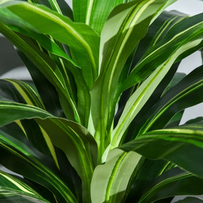 Outsunny 110cm/3.6FT Artificial Dracaena Plant Fake Tree Potted Home Office - 9