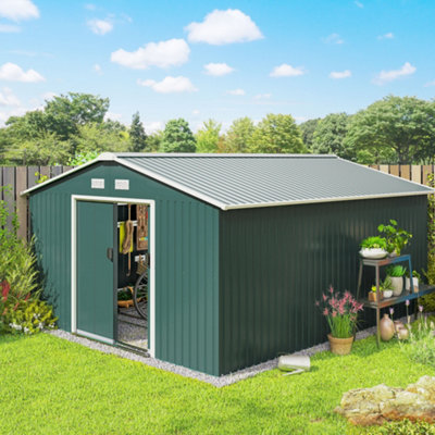 outsunny-13-x-11ft-garden-shed