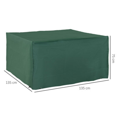 Outsunny 135x135x75cm  UV Rain Protective Cover For Garden Patio Wicker Rattan - 3