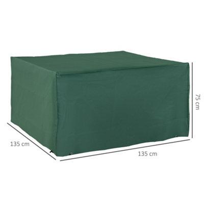 Outsunny 135x135x75cm  UV Rain Protective Cover For Garden Patio Wicker Rattan