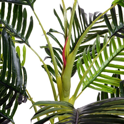 Outsunny 150cm(5ft) Palm Tree Artificial Faux Decor Green Plant Home Office - 7
