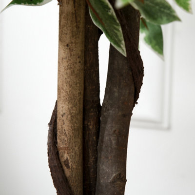 Outsunny 160cm/5.2FT Artificial Ficus Tree Fake Plant in Pot Indoor Outdoor - 9