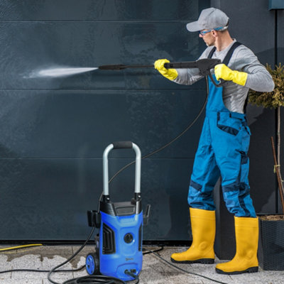 Outsunny 1800W Power Washer 150 Bar Pressure with Adjustable Nozzle, Blue
