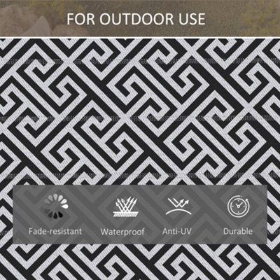 Outsunny 182x274cm Reversible Outdoor Rug Portable Plastic Straw RV Camping Mat - 5
