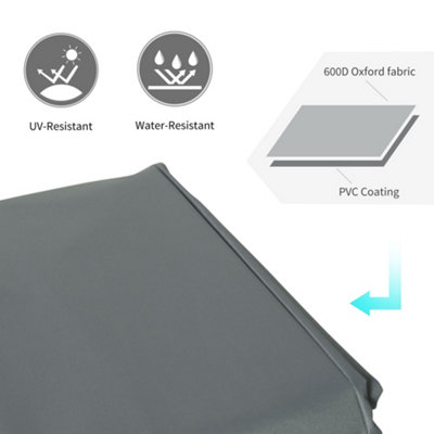 Outsunny 190x72x76cm Rectangular Patio Furniture Cover for Chairs 600D Oxford - 4