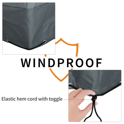 Outsunny 190x72x76cm Rectangular Patio Furniture Cover for Chairs 600D Oxford - 5