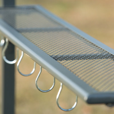 Outsunny 2.2 x 1.4m Outdoor Metal Smoking BBQ Gazebo - 5