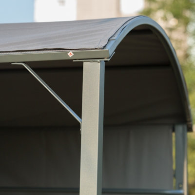 Outsunny 2.2 x 1.4m Outdoor Metal Smoking BBQ Gazebo - 8