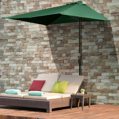 Half patio deals umbrella