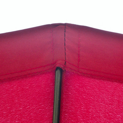 Outsunny 2.4m Round Curved Adjustable Parasol Outdoor Metal Pole Red - 8