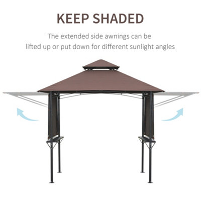 Outsunny 2.5 x 1.5m BBQ Tent Camping Picnic Gazebo Marquee Shelter Portable - 6