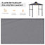 Outsunny 2.5M (8ft) New Double-Tier BBQ Gazebo Grill Grey