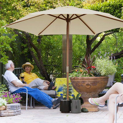 7'x6' Wooden Umbrella (Frame, Pole and Canopy/ Ready to be Used) sold