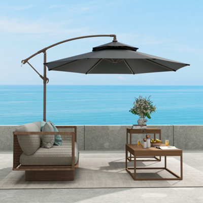 12 foot patio umbrellas LAUSAINT HOME 12FT Deluxe Cantilever Umbrella Cantilever Umbrell – Lausaint Home SALOMON S/pro alpha 110 Color:Matte Flint personalized back The addition of an